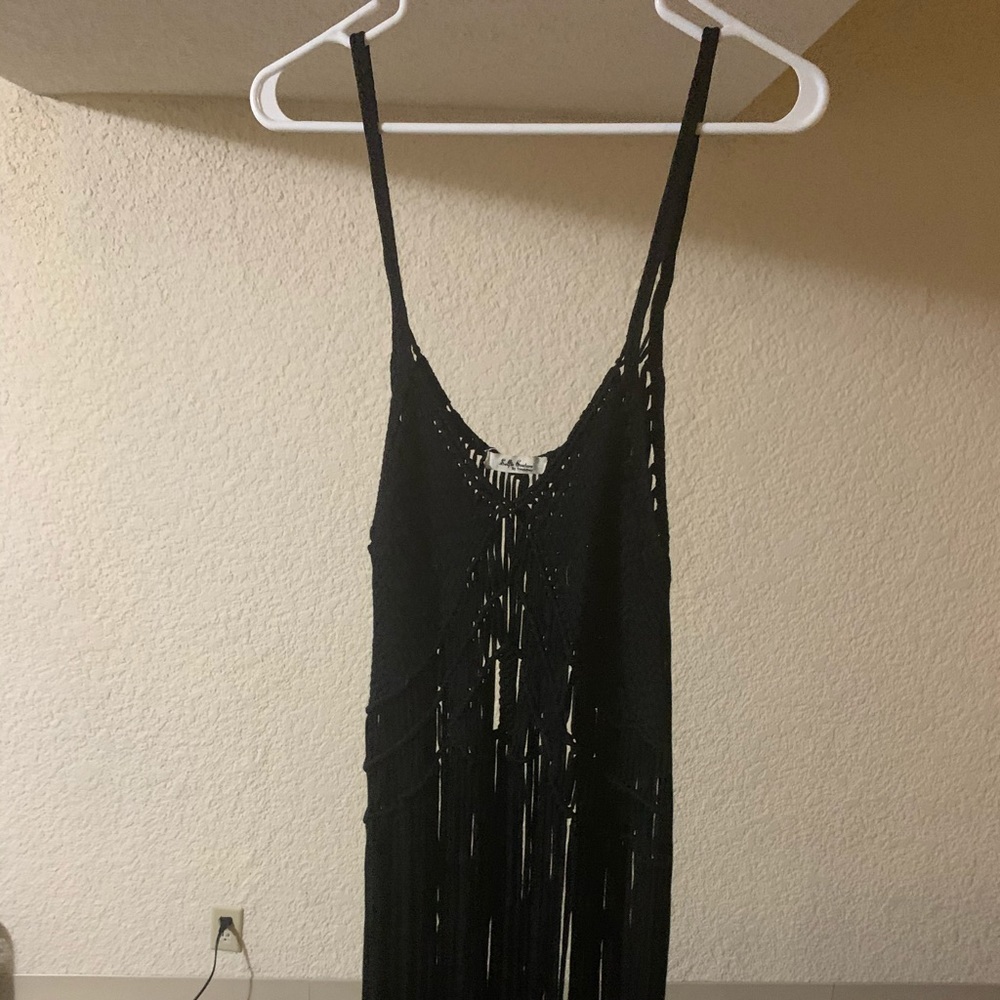 Woven macrame style swim suit cover up